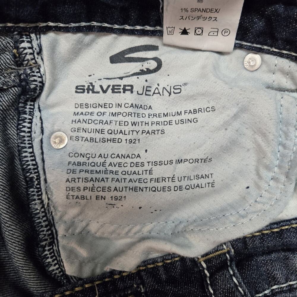 Silver Jeans Santorini Women's Size 29 Blue Straight Leg Stretch Denim Capri - Picture 11 of 16